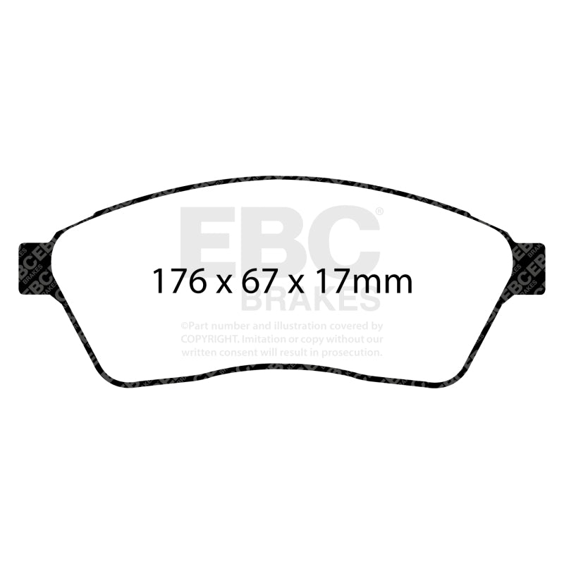 EBC 10-11 Cadillac SRX 2.8 Turbo Yellowstuff Front Brake Pads