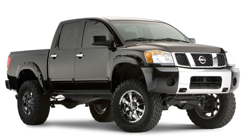 Husky Liners 04-15 Nissan Titan (w/ Lock Box) Pocket Style Fender Flares 4pc - Black