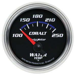 Autometer Cobalt 52.4mm 100-250 deg. F Short Sweep Electronic Water Temperature Gauge