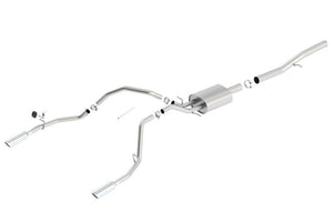 Borla 14 Silv/Sierra 1500 EC Std/CC Short 143.5in WB Touring Single Split Rear Exit Cat-Back Exhaust