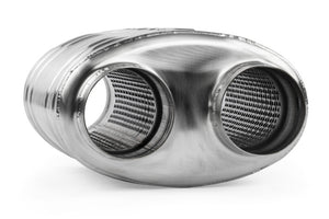APR Premium Sound Absorption Muffler - Dual 70mm (2.75in) - Oval Body 217mm x 134mm x 210mm
