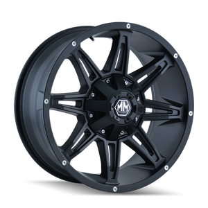 Mayhem 8090 Rampage 18x9 / 6x135 BP / 18mm Offset / 106mm Hub Matte Black Wheel