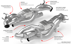 APR 21-25 Porsche 911 Turbo/Turbo S (992.1) 3.7T Catback Exhaust System