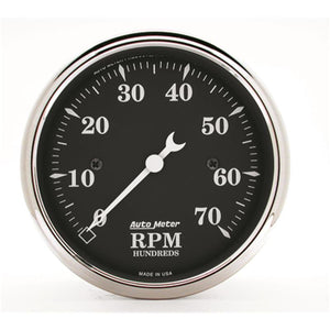 AutoMeter Gauge Tachometer 3-1/8in. 7K RPM In-Dash Old Tyme Black
