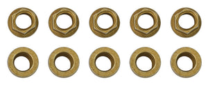 Moroso 1/4in-28 Zinc Flange Nut w/ Washer Face - 10 Pack