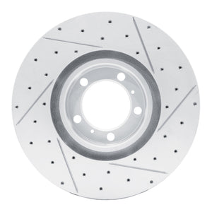 R1 10-24 Audi E-Tron Gt Left Front Drilled & Slotted Geo-Carbon Rotor