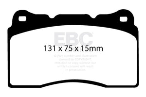 EBC Racing 2017+ Honda Civic Type-R (FK8) RP-1 Front Race Brake Pads