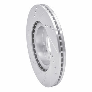 R1 03-05 Infiniti G35 Front Right Drilled & Slotted Silver Brake Rotor
