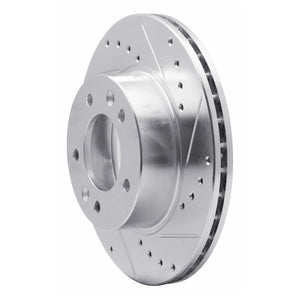 R1 86-91 Mazda RX-7 Front Right Drilled & Slotted Silver Brake Rotor