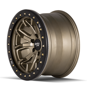 Dirty Life 9303 DT-1 17x9 / 5x127 BP / -38mm Offset / 78.1mm Hub Satin Gold Wheel - Beadlock