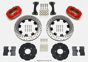 Wilwood Forged Dynalite Front Hat Kit 12.19in Drilled Red 90-99 Civic w/240 mm Disc