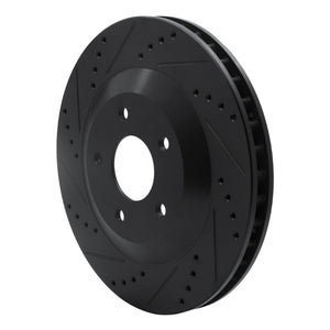 R1 97-09 Cadillac XLR Right Front Drilled & Slotted Black Brake Rotor