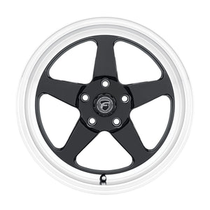 Forgestar D5 Drag 18x5 / 5x120.65 BS / ET-10 / 2.6 Gloss BLK / Diamond Lip 78.1 Bore