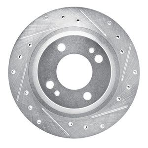 R1 16-25 Dodge Attitude (Mexico) Front Right Drilled & Slotted Silver Brake Rotor