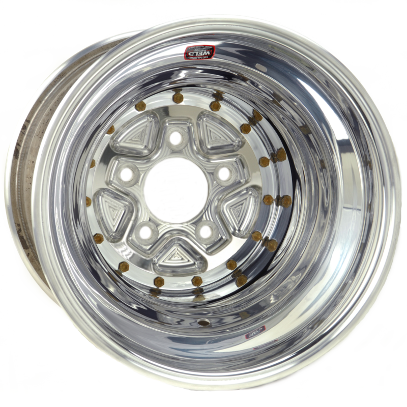 Weld Alumastar Pro 16x19 / 5x5 / 6 BS / 3.5 HB - Polished Center - Polished Shell - DBL Wheel