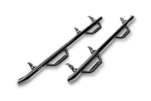 N-Fab Nerf Step 01-04 Toyota Tacoma Double Cab 5ft Bed - Gloss Black - W2W - 3in