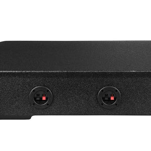 DS18 4 x 8in Forward Firing Underseat Ported Box Subwoofer Enclosure -Black Spray Liner Paint Finish