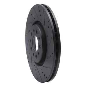 R1 14-25 Alfa Romeo Tonale Front Right Drilled & Slotted Black Brake Rotor