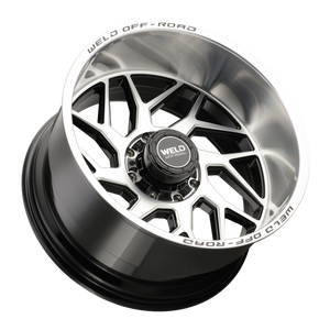 Weld Fulcrum 22x12 / 8x180 / 4.75 BS / 124.3 HB - Gloss Black Machined - Non-BL Wheel
