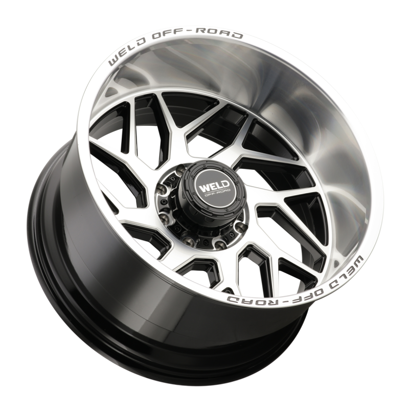 Weld Fulcrum 22x12 / 8x180 / 4.75 BS / 124.3 HB - Gloss Black Machined - Non-BL Wheel