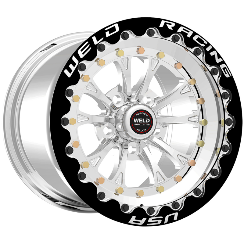 Weld Vitesse Beadlock 15x10/5x4.5/7.5 BS/3.18 HB-Polished Center-Polished Shell-Polished MT Wheel