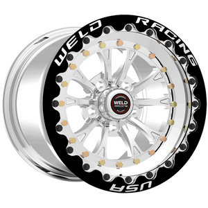 Weld Vitesse Beadlock 15x8/5x4.5/5.5 BS/3.18 HB-Polished Center-Polished Shell-Polished MT Wheel