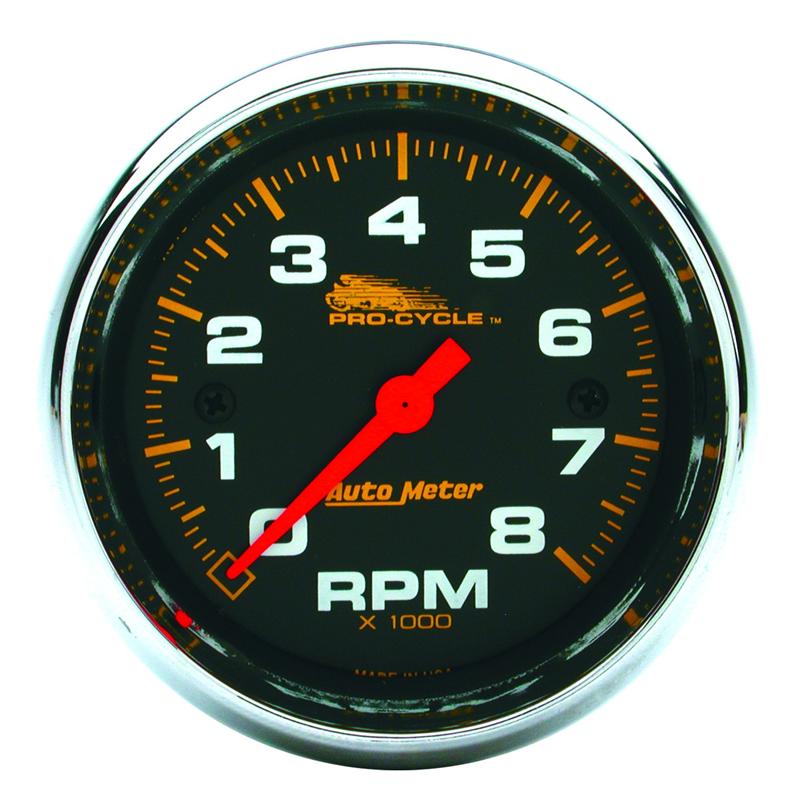 Autometer Pro-Cycle Gauge Tach/Speedo 4 1/2in 8K Rpm/120 Mph White