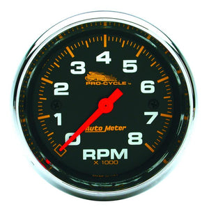 Autometer Pro-Cycle Gauge Speedometer 3 3/8in 160Mph Elec. Programmable White