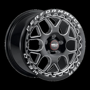 Weld Solana Beadlock 15x10 / 5x114.3 BP / ET25 / 6.48in BS / 78.1 Dia - Gloss Black MIL Wheel