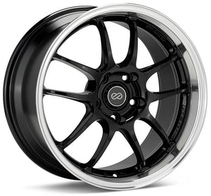 Enkei PF01SS 17x8 5x114.3 50mm Offset 75mm Bore Diameter White w/ Machined Lip