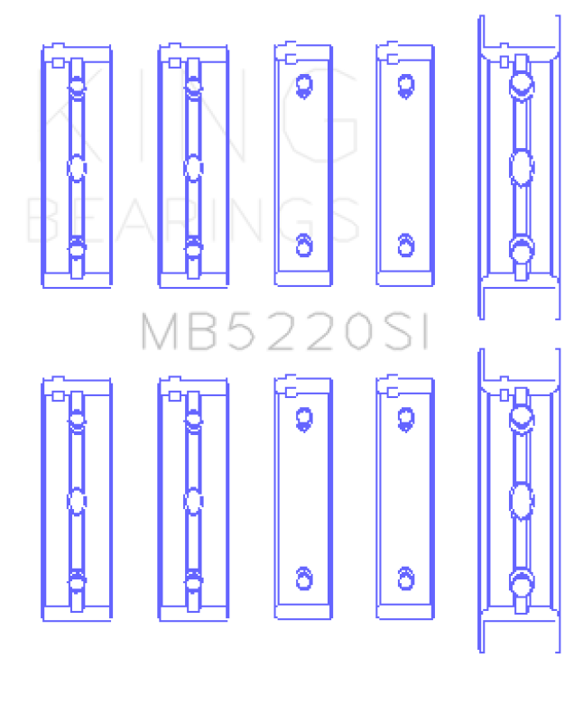 King Engine Bearings Subaru Ej20/Ej22/Ej25 (Incl. Turbo) (Size +1.0mm) Main Bearing Set