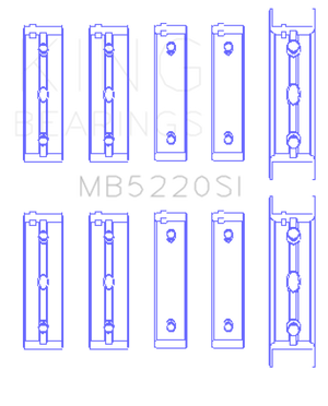 King Engine Bearings Subaru Ej20/Ej22/Ej25 (Incl. Turbo) (Size +0.75mm) Main Bearing Set