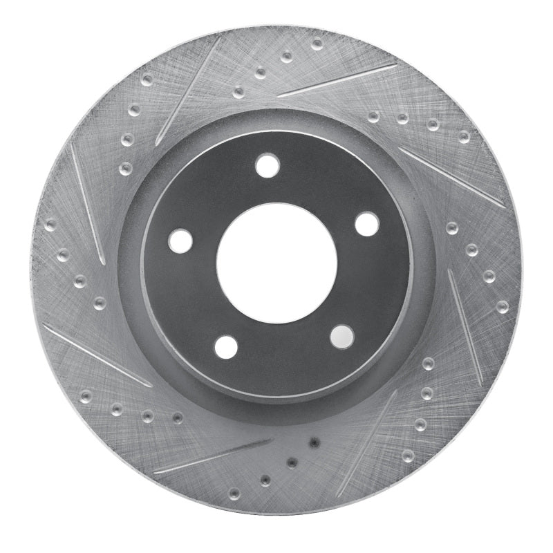 R1 07-25 Chrysler SEBRING Front Left Drilled & Slotted Silver Brake Rotor