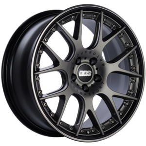 BBS CH-RII 22x10.5 5x112 ET15 Satin Platinum Center Black Lip SS Rim Prot Wheel - 82mm PFS Req