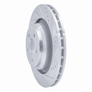 R1 05-23 Chrysler 300 Rear Right Drilled & Slotted Silver Brake Rotor