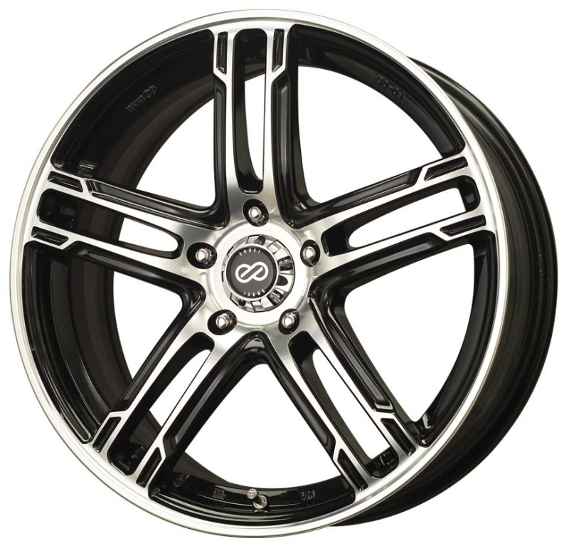 Enkei FD-05 15x7 4x100 38mm Offset 72.62 Bore Dia Black Machined Wheel