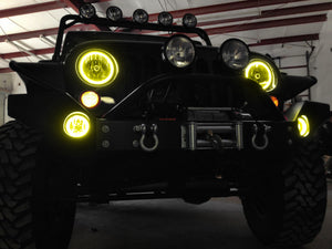 Oracle Jeep Wrangler JK 07-17 LED Waterproof Halo Kit - ColorSHIFT w/o Controller