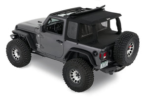 Bestop 18-26 Jeep Wrangler JL 2-Door Halftop Conversion Kit (Premium Black Twill)