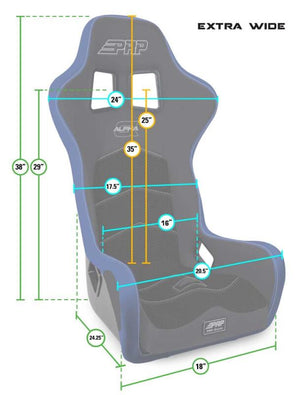 PRP Alpha Composite Seat/Extra Wide