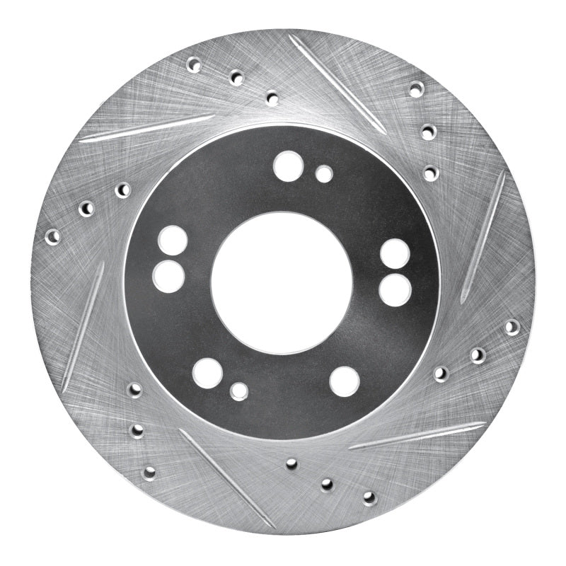 R1 90-05 Chrysler SEBRING Front Right Drilled & Slotted Silver Brake Rotor