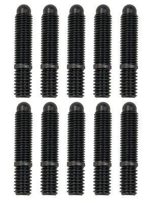 Moroso Bullet Nose Black OX Studs - 5/16-18 X 5/16-24 X 1 5/8 (10 Pack)