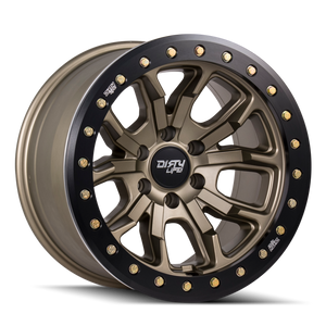 Dirty Life 9303 DT-1 17x9 / 5x127 BP / -38mm Offset / 78.1mm Hub Satin Gold Wheel - Beadlock