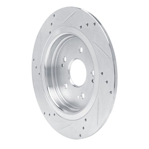 R1 15-25 Acura ADX Rear Right Drilled & Slotted Silver Brake Rotor