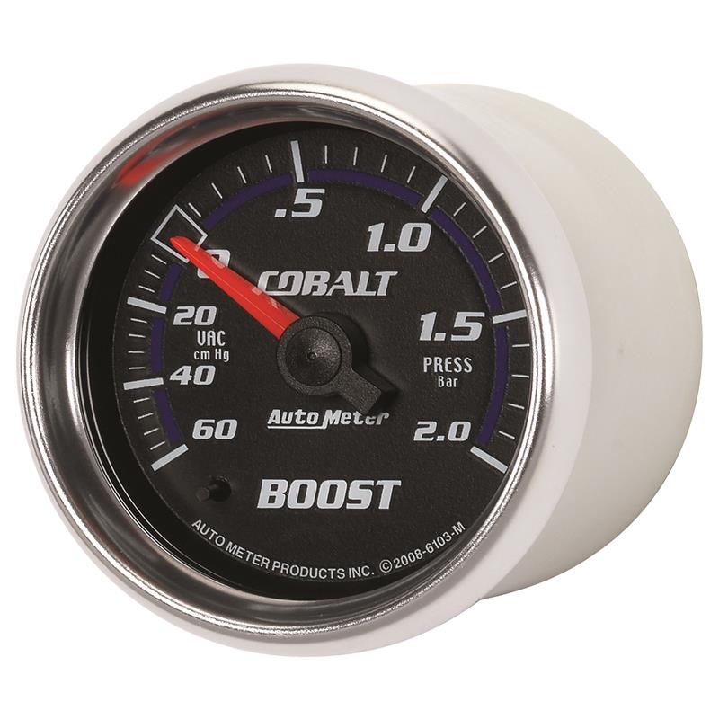 Autometer Cobalt 52mm 2 BAR Mechanical Boost Gauge