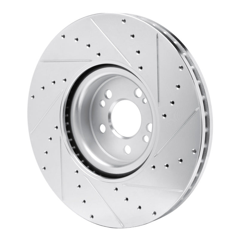 R1 20-26 Mercedes-Benz GLE350 Front Left Drilled & Slotted Silver Brake Rotor