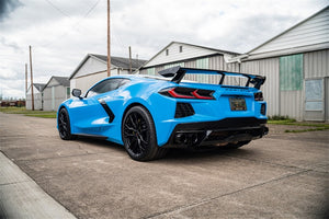 Corsa 20-25 Chevrolet Corvette C8 RWD 3in Xtreme Cat-Back Exhaust w/4.5in Carbon Fiber Black PVD Tip