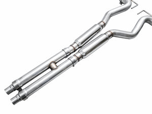 AWE 2024 Ford Mustang Dark Horse S650 RWD SwitchPath Cat-Back Exhaust w/ Quad Chrome Silver Tips