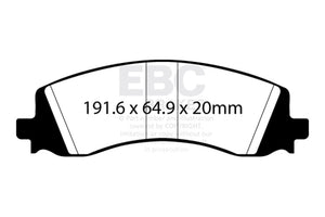EBC 2020+ Ram 2500 HD 6.4L Yellowstuff Rear Brake Pads