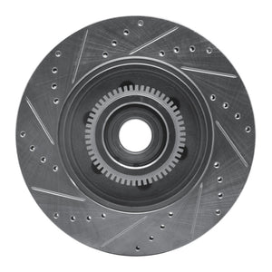 R1 04-08 Ford F-150 RWD Front Right Drilled & Slotted Silver Brake Rotor