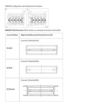 ACL Subaru EJ20/EJ22/EJ25 (For Thrust in #5 Position) 0.030mm Oversized High Performance Main Bearin